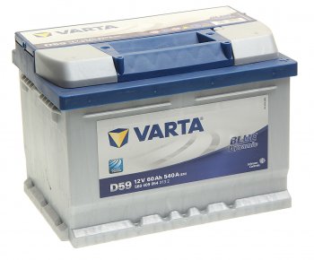 13 999 р. Аккумулятор VARTA Blue Dynamic 60Ач обратная полярность, низкий VARTA 6ст60(0) d59  с доставкой в г. Пермь. Увеличить фотографию 1