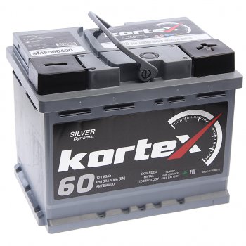 10 899 р. Аккумулятор KORTEX SILVER Dynamic 60Ач обратная полярность KORTEX 6ст60(0) smf560400  с доставкой в г. Пермь. Увеличить фотографию 1