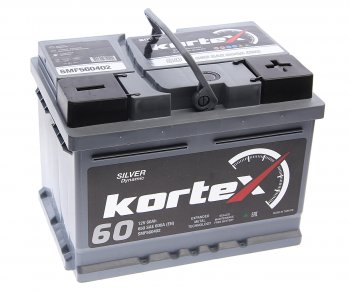 10 799 р. Аккумулятор KORTEX SILVER Dynamic 60Ач обратная полярность, низкий KORTEX 6ст60(0) smf560402  с доставкой в г. Пермь. Увеличить фотографию 1