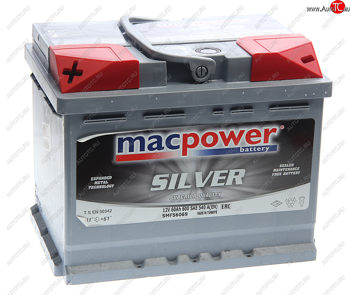 9 499 р. Аккумулятор MACPOWER 60Ач MACPOWER 6ст60(1) smf56069  с доставкой в г. Пермь