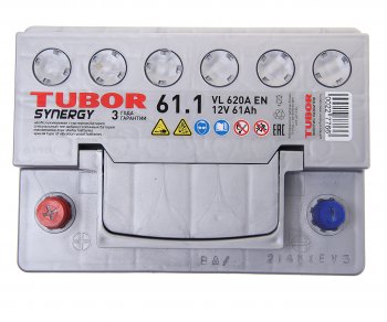 10 199 р. Аккумулятор TUBOR Synergy 61Ач TUBOR 6ст61(1)  с доставкой в г. Пермь. Увеличить фотографию 2