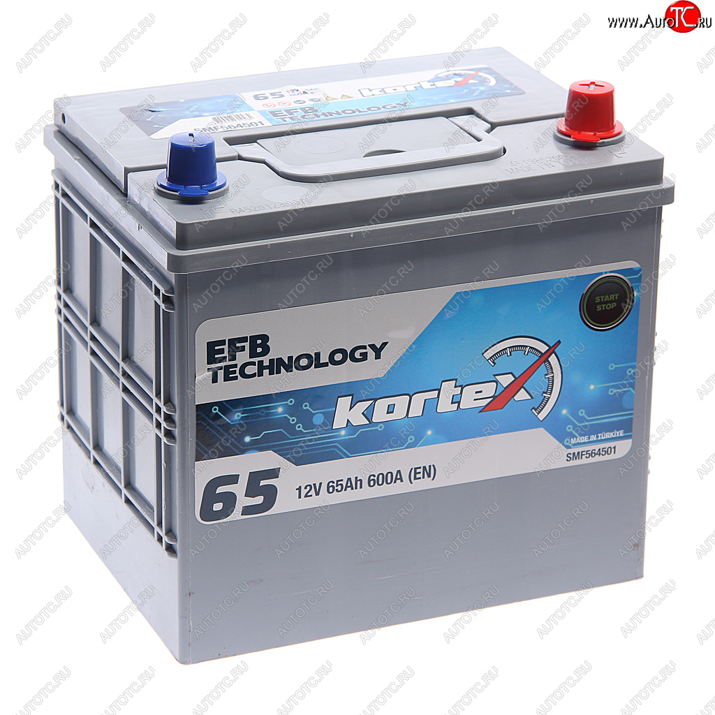13 999 р. Аккумулятор KORTEX EFB ASIA 65Ач обратная полярность KORTEX 6ст65(0) smf564501 (d23)  с доставкой в г. Пермь