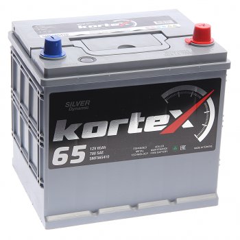 11 849 р. Аккумулятор KORTEX SILVER Dynamic ASIA 65Ач обратная полярность KORTEX 6ст65(0) smf565410 (d23)  с доставкой в г. Пермь. Увеличить фотографию 1