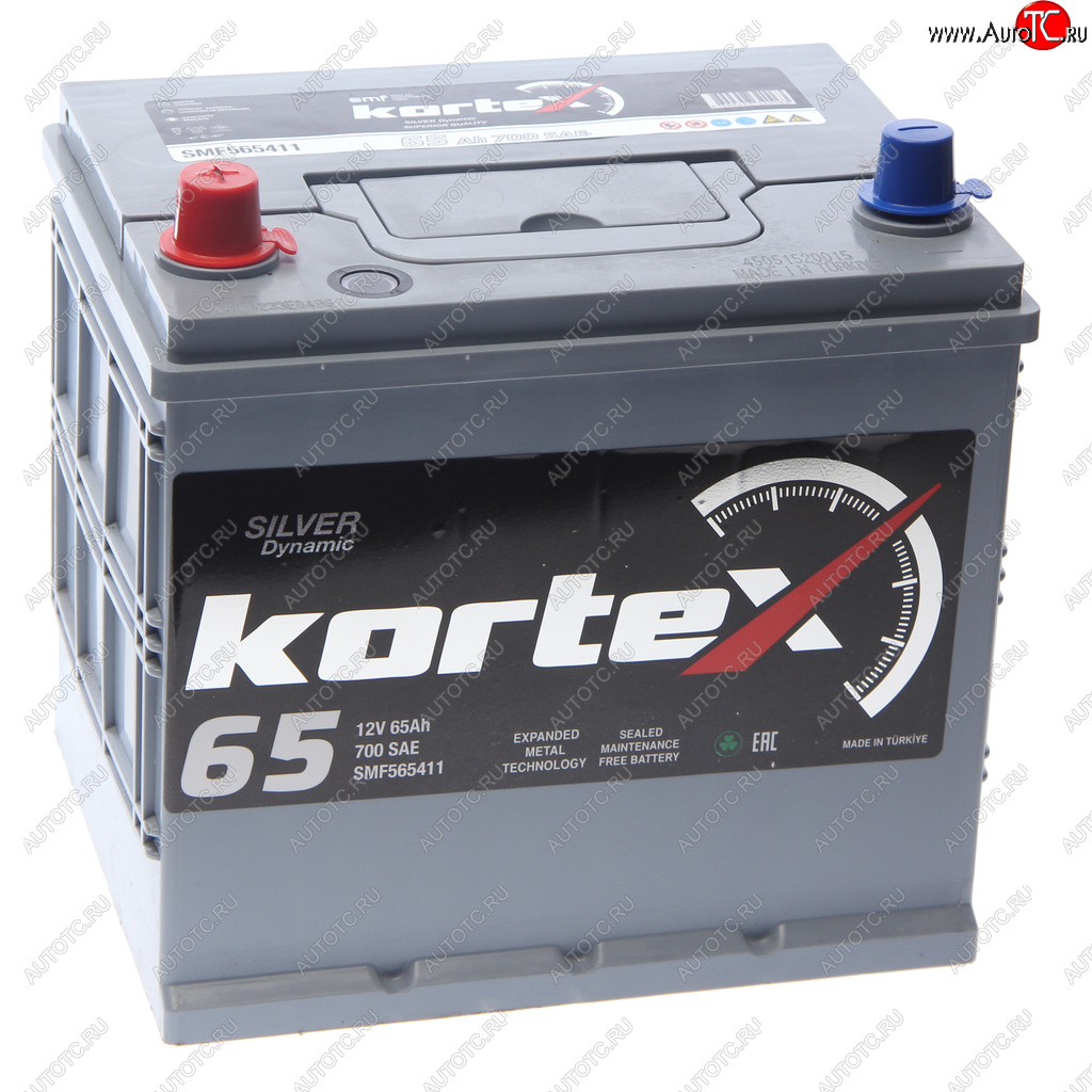 11 649 р. Аккумулятор KORTEX SILVER Dynamic ASIA 65Ач KORTEX 6ст65(1) smf565411 (d23)  с доставкой в г. Пермь