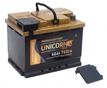 10 649 р. Аккумулятор UNICORN Gold 66Ач обратная полярность UNICORN 6ст66(0)  с доставкой в г. Пермь. Увеличить фотографию 2
