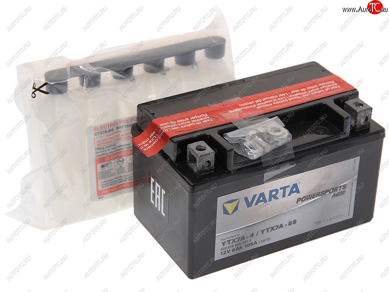 4 199 р. Аккумулятор VARTA MOTO AGM 6Ач VARTA 6ст6 ytx7a-4(bs)  с доставкой в г. Пермь