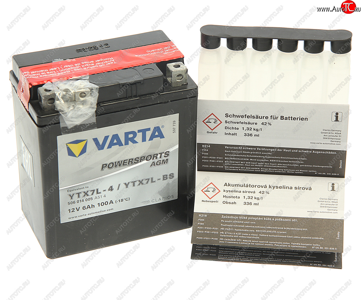 4 199 р. Аккумулятор VARTA MOTO AGM 6Ач VARTA 6ст6 ytx7l-4(bs)  с доставкой в г. Пермь