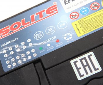 15 599 р. Аккумулятор SOLITE EFB Asia 70Ач обратная полярность SOLITE 6ст70(0) q85l  с доставкой в г. Пермь. Увеличить фотографию 2