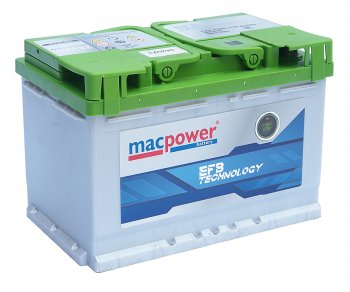 Аккумулятор MACPOWER EFB 72Ач обратная полярность MACPOWER 6ст72(0) smf54523