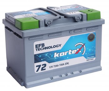 Аккумулятор KORTEX EFB 72Ач обратная полярность KORTEX 6ст72(0) smf572500