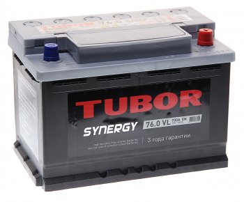 Аккумулятор TUBOR Synergy 76Ач обратная полярность TUBOR 6ст76(0)
