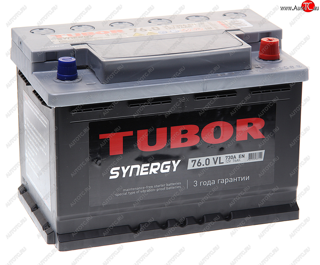 12 399 р. Аккумулятор TUBOR Synergy 76Ач обратная полярность TUBOR 6ст76(0)  с доставкой в г. Пермь