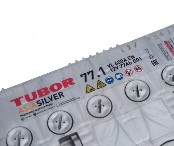 12 349 р. Аккумулятор TUBOR Asia Silver 77Ач TUBOR 6ст77(1) d26r  с доставкой в г. Пермь. Увеличить фотографию 3