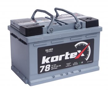 Аккумулятор KORTEX SILVER Dynamic 78Ач обратная полярность, низкий KORTEX 6ст78(0) smf578402