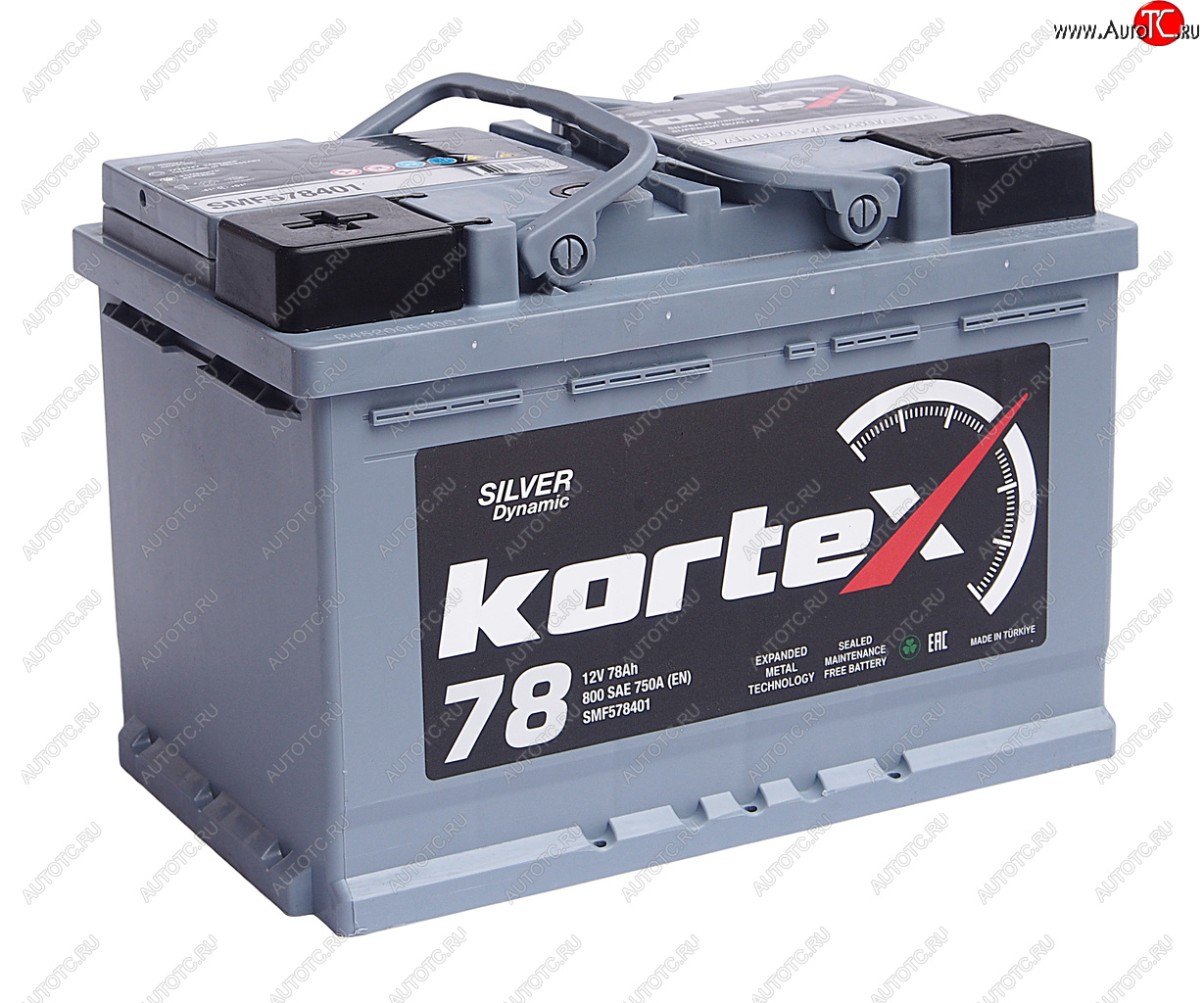 13 249 р. Аккумулятор KORTEX SILVER Dynamic 78Ач KORTEX 6ст78(1) smf578401  с доставкой в г. Пермь