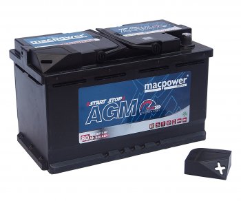 25 999 р. Аккумулятор MACPOWER AGM 80Ач обратная полярность MACPOWER 6ст80(0) 80agm58515  с доставкой в г. Пермь. Увеличить фотографию 2