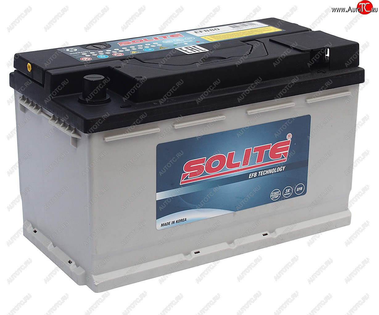 19 999 р. Аккумулятор SOLITE EFB 80Ач обратная полярность SOLITE 6ст80(0) efb80  с доставкой в г. Пермь