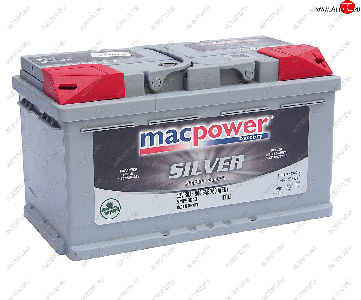 13 999 р. Аккумулятор MACPOWER 80Ач обратная полярность,низкий MACPOWER 6ст80(0) smf58827(58043)  с доставкой в г. Пермь