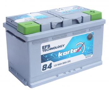 Аккумулятор KORTEX EFB 84Ач обратная полярность KORTEX 6ст84(0) smf584500