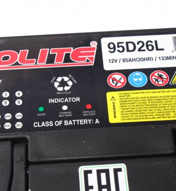 13 599 р. Аккумулятор SOLITE 85Ач обратная полярность SOLITE 6ст85(0) 95d26l  с доставкой в г. Пермь. Увеличить фотографию 2