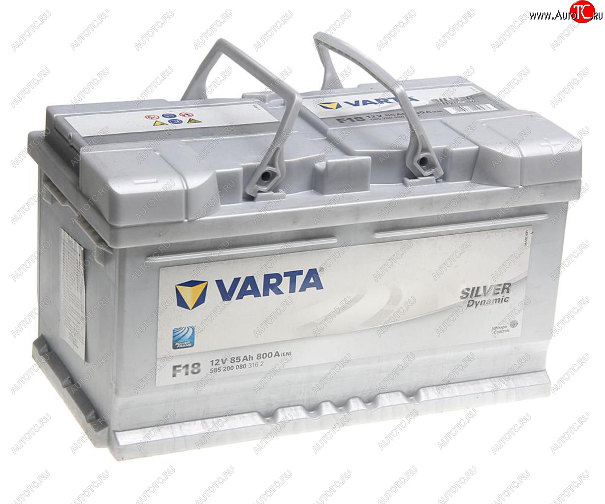 19 349 р. Аккумулятор VARTA Silver Dynamic 85Ач обратная полярность, низкий VARTA 6ст85(0) f18  с доставкой в г. Пермь