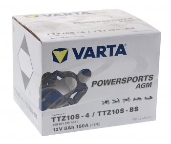 6 949 р. Аккумулятор VARTA MOTO AGM 8Ач VARTA 6ст8 ttz10s-4(bs)  с доставкой в г. Пермь. Увеличить фотографию 2