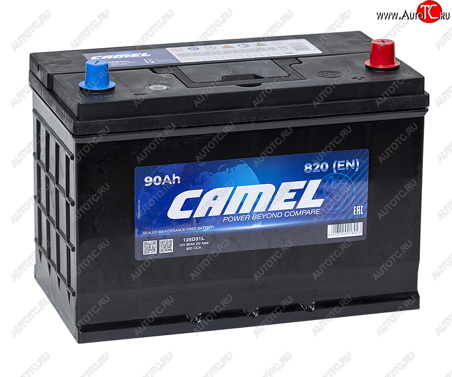 10 749 р. Аккумулятор CAMEL Asia 90Ач обратная полярность CAMEL 6ст90(0) 125d31l  с доставкой в г. Пермь