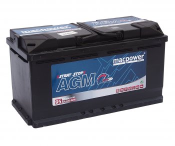Аккумулятор MACPOWER AGM 95Ач обратная полярность MACPOWER 6ст95(0) 95agm69616