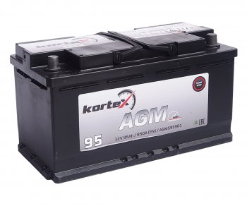 Аккумулятор KORTEX AGM 95Ач обратная полярность KORTEX 6ст95(0) agm595901