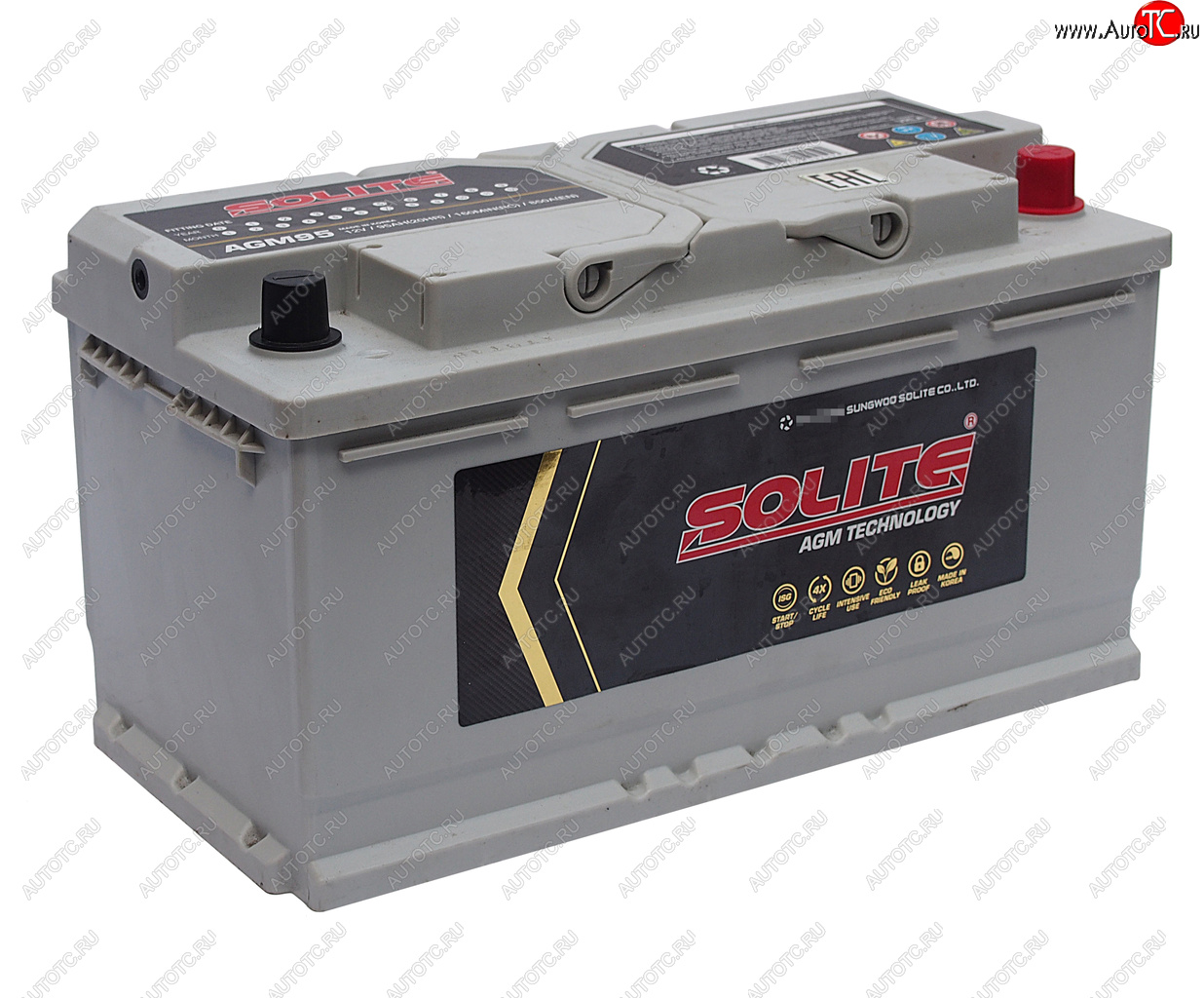 30 899 р. Аккумулятор SOLITE AGM 95Ач обратная полярность SOLITE 6ст95(0) agm95l  с доставкой в г. Пермь
