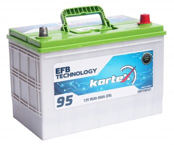 Аккумулятор KORTEX EFB ASIA 95Ач обратная полярность KORTEX 6ст95(0) smf590501 (d31)