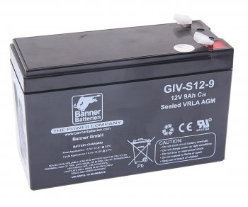 Аккумулятор BANNER GIV-S 9А/ч BANNER 6ст9 giv-s 12-9 BANNER 6ст9 giv-s 12-9