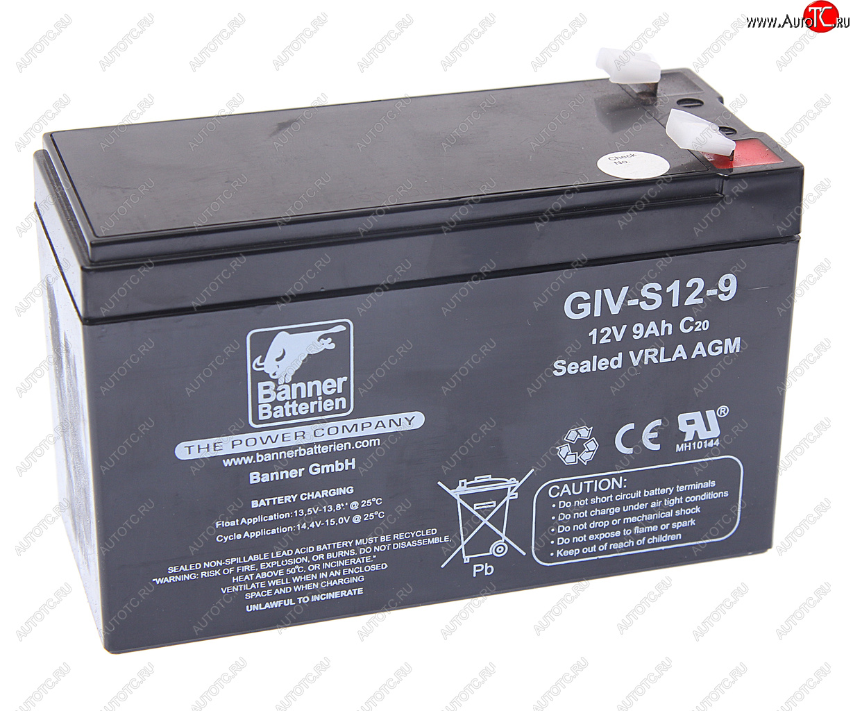 3 099 р. Аккумулятор BANNER GIV-S 9А/ч BANNER 6ст9 giv-s 12-9 BANNER 6ст9 giv-s 12-9  с доставкой в г. Пермь