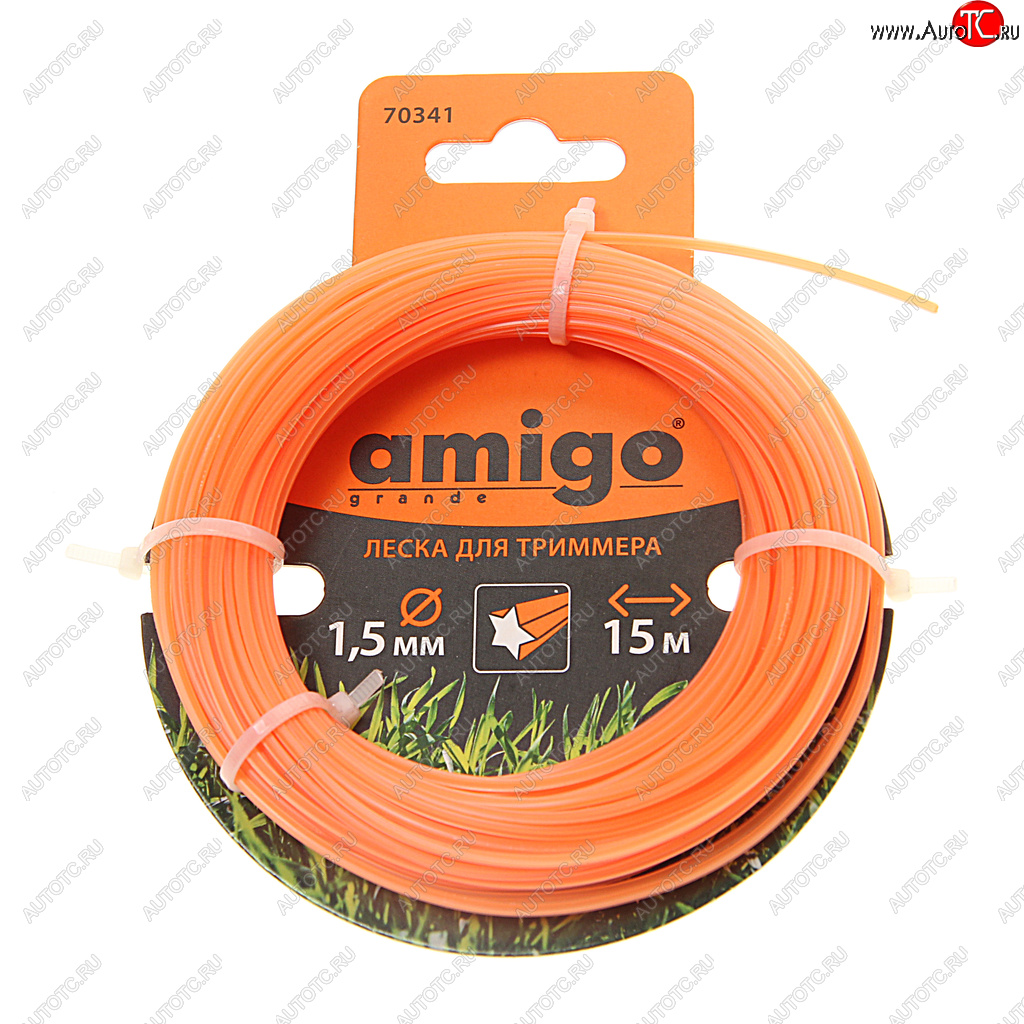 116 р. Леска для триммера 1.5мм 15м звезда AMIGO AMIGO 70341  с доставкой в г. Пермь
