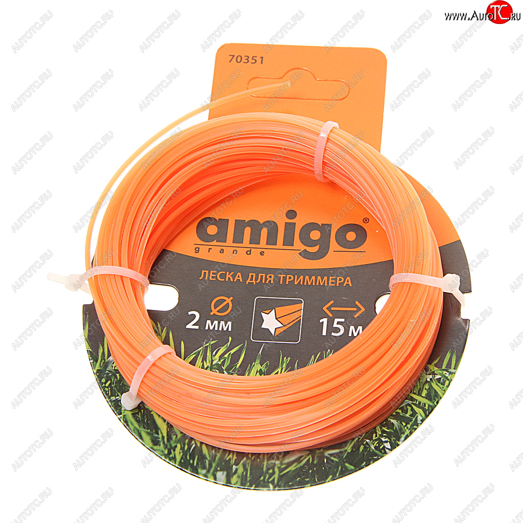 120 р. Леска для триммера 2.0мм 15м звезда AMIGO AMIGO 70351  с доставкой в г. Пермь