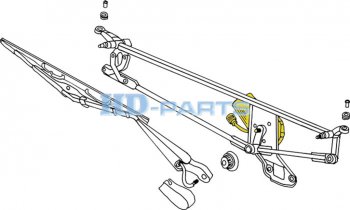 7 749 р. Мотор-редуктор стеклоочистителя MAN TGA HD-PARTS HD-PARTS 718448  с доставкой в г. Пермь. Увеличить фотографию 9