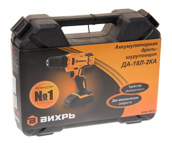 5 199 р. Дрель-шуруповерт аккумуляторный 18.0В 1.5Ач (2АКБ Li-Ion,кейс) ВИХРЬ ВИХРЬ 721425  с доставкой в г. Пермь. Увеличить фотографию 4