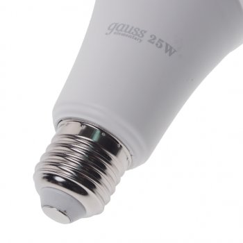 419 р. Лампа светодиодная E27 A67 25W (200W) 220V теплый GAUSS GAUSS 73225  с доставкой в г. Пермь. Увеличить фотографию 2