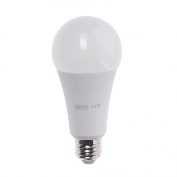 419 р. Лампа светодиодная E27 A67 25W (200W) 220V теплый GAUSS GAUSS 73225  с доставкой в г. Пермь. Увеличить фотографию 1