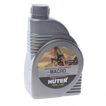 649 р. Масло моторное для 4-х тактных двигателей 4T 5W30 синт.1л HUTER HUTER 73812  с доставкой в г. Пермь. Увеличить фотографию 1