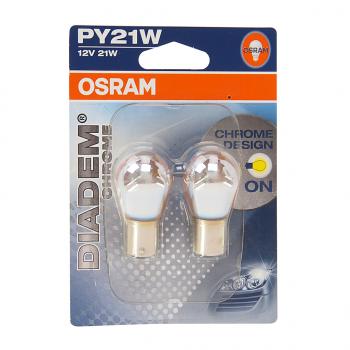 1 199 р. Лампа 12V PY21W BAU15s желтая блистер (2шт.) Diadem Chrome OSRAM OSRAM 7507dc-02b  с доставкой в г. Пермь. Увеличить фотографию 1