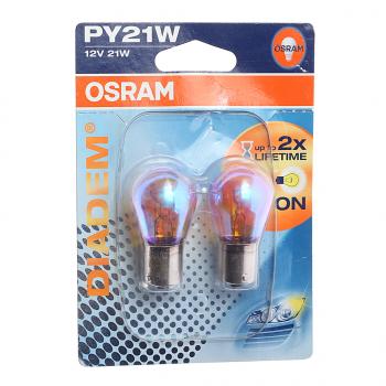 1 159 р. Лампа 12V PY21W BAU15s желтая блистер (2шт.) Diadem OSRAM OSRAM 7507lda-02b  с доставкой в г. Пермь. Увеличить фотографию 1