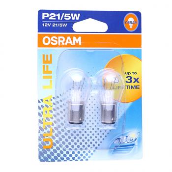 329 р. Лампа 12V P215W BAY15d блистер (2шт.) Ultra Life OSRAM OSRAM 7528ult-02b  с доставкой в г. Пермь. Увеличить фотографию 1