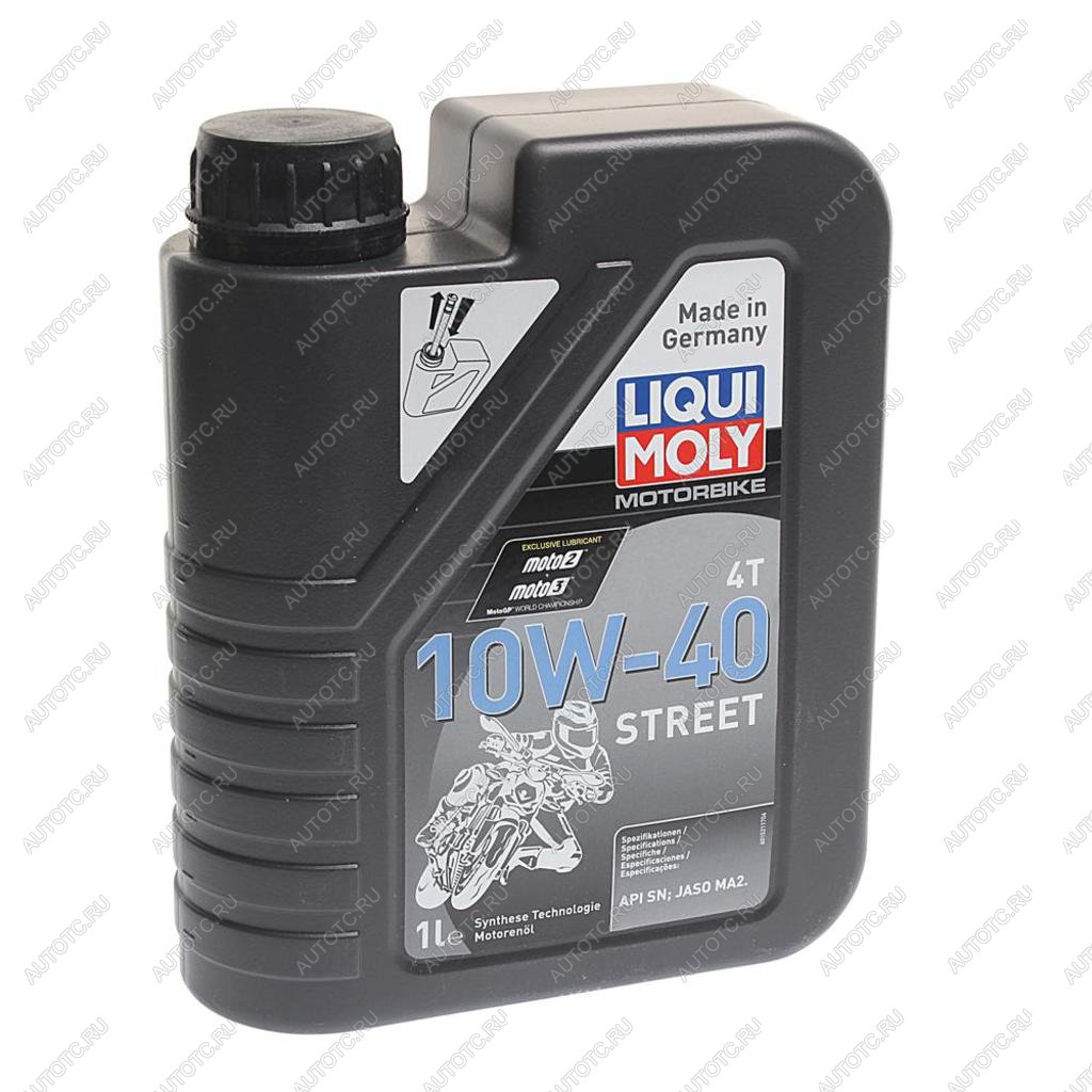 1 699 р. Масло моторное для 4-х тактных двигателей Motorbike 4T 10W40 синт.1л LIQUI MOLY LIQUI MOLY 7609  с доставкой в г. Пермь
