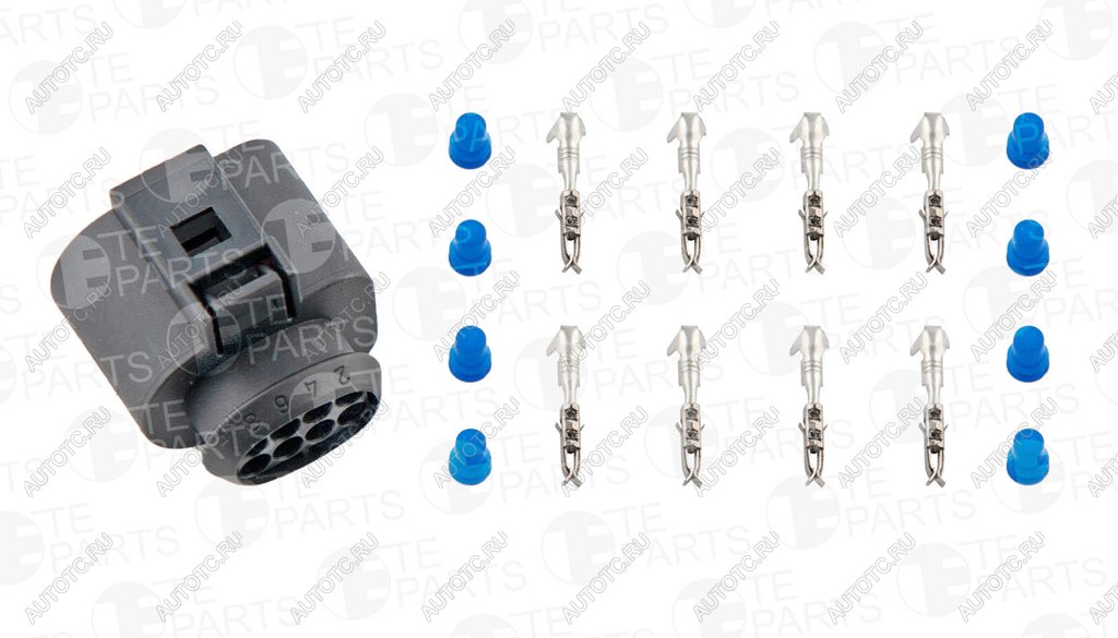 389 р. Разъем VW AUDI SEAT SKODA электрический (8-ми контактный) TE PARTS TE PARTS 7741434  с доставкой в г. Пермь