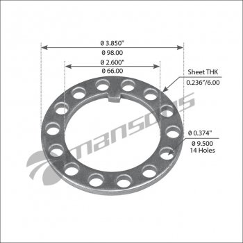 153 р. Шайба ROR ступицы стопорная MANSONS MANSONS 780.097  с доставкой в г. Пермь. Увеличить фотографию 1