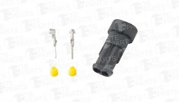 185 р. Разъем IVECO электрический (2-х контактный) (ответная часть 7810133) TE PARTS TE PARTS 7810130  с доставкой в г. Пермь. Увеличить фотографию 1