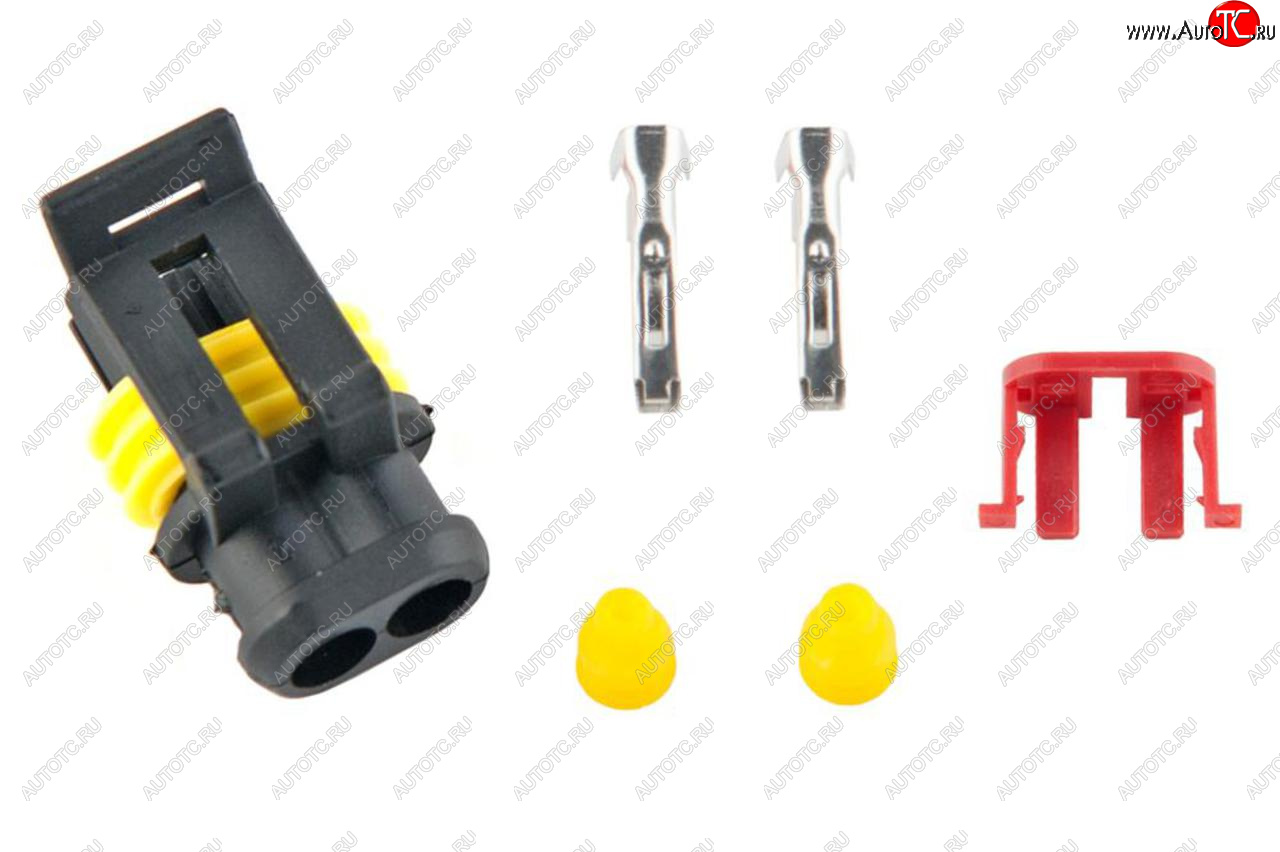 217 р. Разъем IVECO RENAULT VOLVO SCANIA электрический (2-х контактный) (замена 7810129) TE PARTS TE PARTS 7810133   с доставкой в г. Пермь