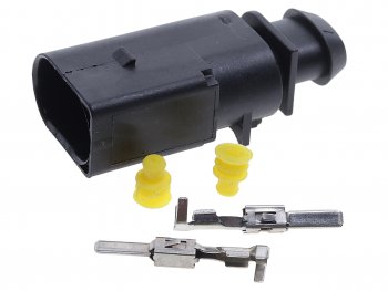 569 р. Разъем VW AUDI SEAT SKODA электрический (2-х контактный) (ответная часть 7810636) TE PARTS TE PARTS 7810637  с доставкой в г. Пермь. Увеличить фотографию 2