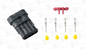 256 р. Разъем IVECO электрический (4-х контактный) (ответная часть 7811032) TE PARTS TE PARTS 7811046  с доставкой в г. Пермь. Увеличить фотографию 1